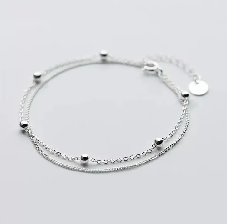 Double-Chain Bead Bracelet — product photograph