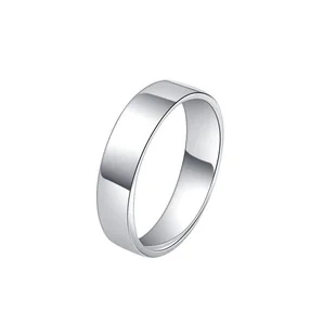 925 Sterling Silver Men's Minimal Flat Band — product photograph