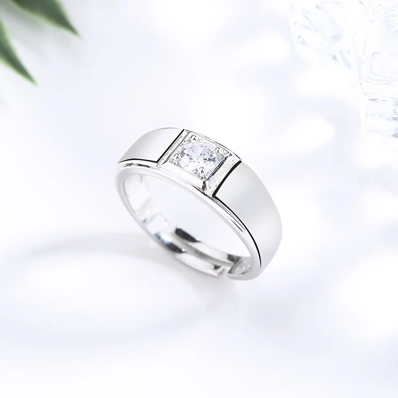 925 Silver-Filled Adjustable Ring – Raised Center and Stepped Shoulders — additional product view
