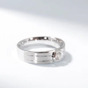 925 Sterling Silver Men's Hexagon-Frame Ring — additional product view 2