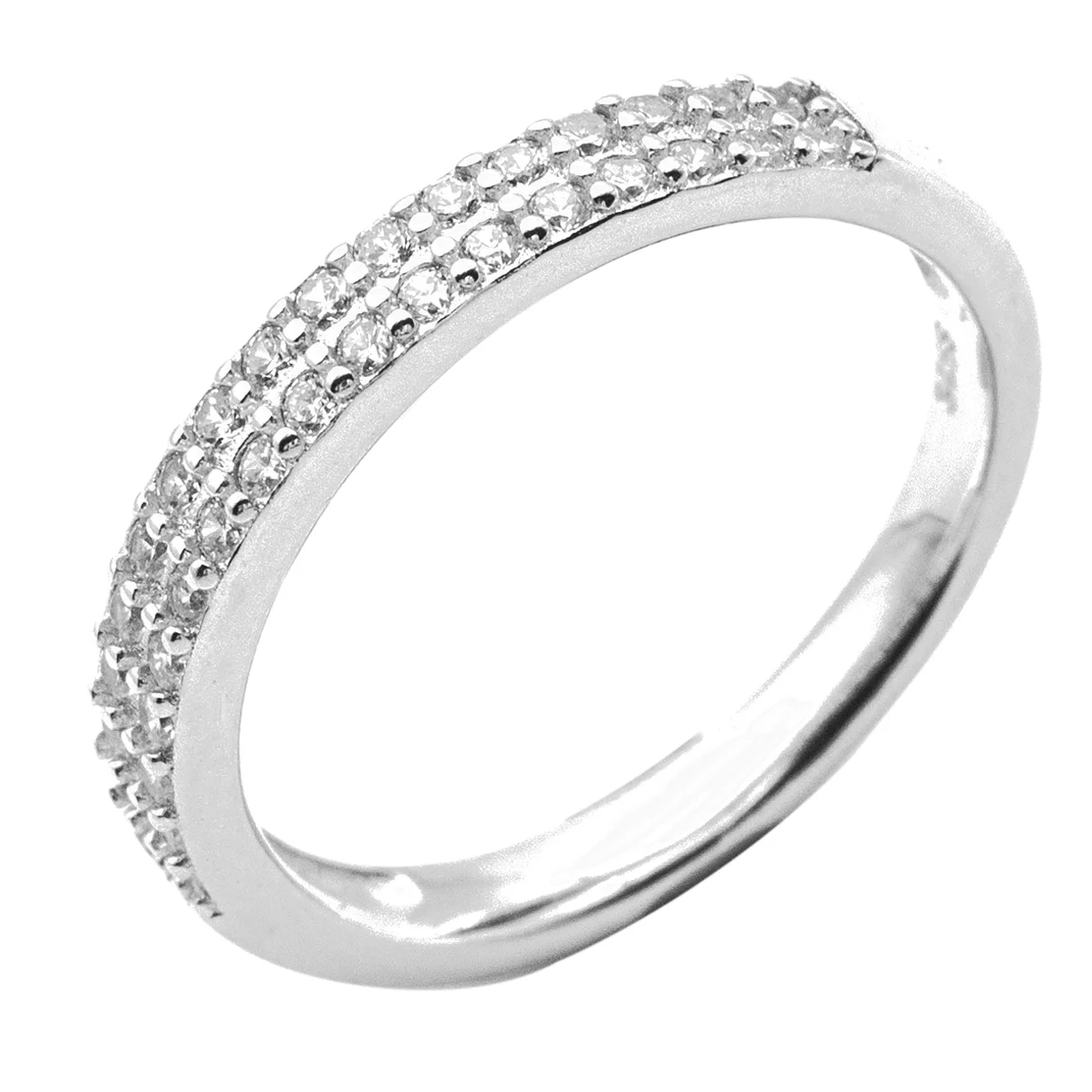 925 Sterling Silver Women's Slender Multirow Ring — product photograph