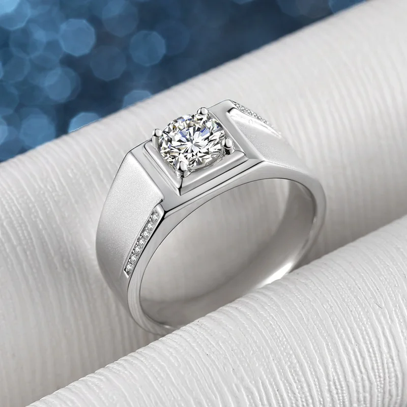 925 Sterling Silver Offset-Accent Square Ring — additional product view 2